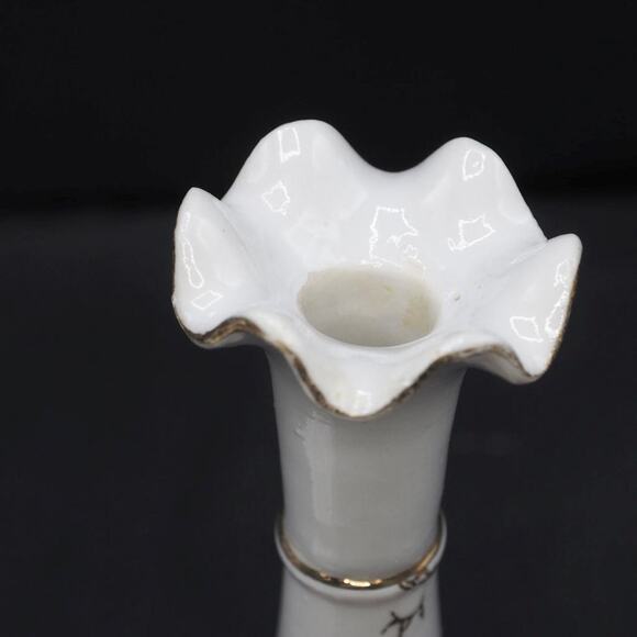 Thames White Porcelain with Pink Flowers 3 piece Set Vanity Top Trinkets - Picture 4 of 7